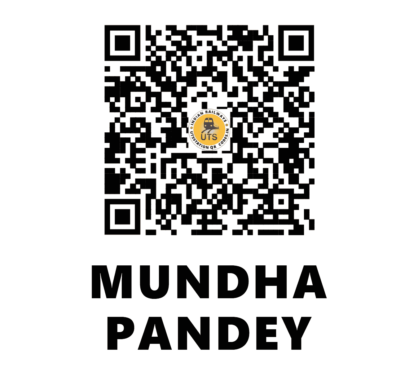 UTS QR Code for MUNDHA PANDEY - MPH - NR (UTTAR PRADESH)